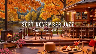 Soft November Autumn Morning At Outdoor Coffee Shop Ambience Relaxing Piano Jazz Music For Work 