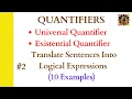 2 Quantifiers in discrete Mathematics Universal Quantifiers Existential Quantifiers