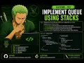 232 Implement Queue using Stacks LeetCode Solution in C Zoro Explains DSA Code Hunt