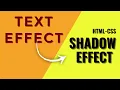 Text Shadow Effect Using Only HTML CSS - Pure CSS Tutorial