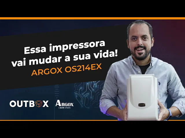 Vídeo Impressora de Etiquetas Argox OS-214EX PRO 203dpi - USB, Serial e Ethernet