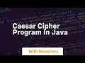 caesar cipher program in java