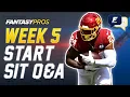 Live Week 5 Lineup Advice with Kyle Yates 2020 Fantasy Football