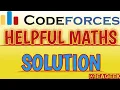 Helpful maths codeforces solution BE A GEEK Hindi Algorithm 339A