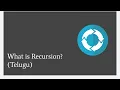 What Is Recursion Explained in Telugu