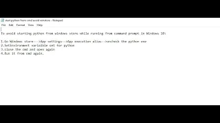 cmd opens python from windows store in Windows 10 FIX