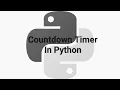 Countdown Timer Using Function In Python - Free Python Course