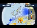 Monthly temperature forecast for Europe 2026