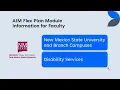 AIM Flex Plan Instructor Fall 2025