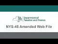NYS-45 Amended Web File Demonstration