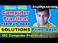 Prime Adam Number in Java ISC Computer Practical 2020 Solved