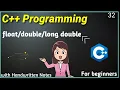 floating point Number in C Difference between double and float in C