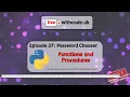 Functions in python Episode 37 of live withcode uk