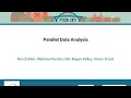 Ben Zaitlen Matthew Rocklin Min Ragan Kelley Olivier Grisel Parallel Data Analysis PyCo