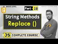 How to use Replace String method in Javascript in hindi for Beginners by smart mind