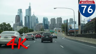 Schuylkill Expressway Interstate 76 eastbound 4K