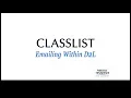 Classlist - Emailing within D2L