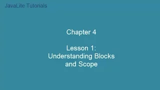 Chapter 4 Lesson 1 Understanding Blocks and Scope