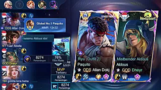 Nyobain Duo Ranked Bareng Top 1 Global Paquito! Combo Tinju Kita Ngeri Banget!!