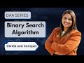 Lec 24 Binary Search Algorithm Iterative Method Code Complexity DAA