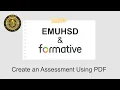 Formative Create a Formative Assessment Using a PDF Non AI