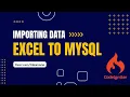 Application to Import Data from Excel to MySQL database using PHP Codeigniter 3
