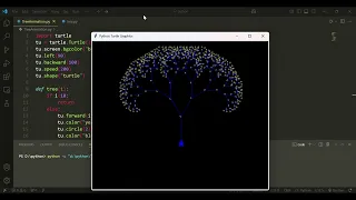 Stunning Tree Animation in Python Turtle Graphics Tutorial