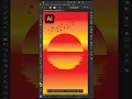 Create Sunset Reflection Design in Illustrator 2026 Easy Trick