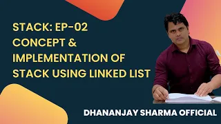 Stack 02 - Stack using LinkedList Data Structure Tutorial in Hindi