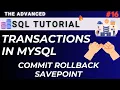 MySQL Data Transaction - Commit Rollback Savepoint With Examples CUD SQL Tutorial Complete