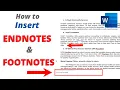 HOW TO Insert FOOTNOTES and ENDNOTES in Microsoft WORD Quick Easy