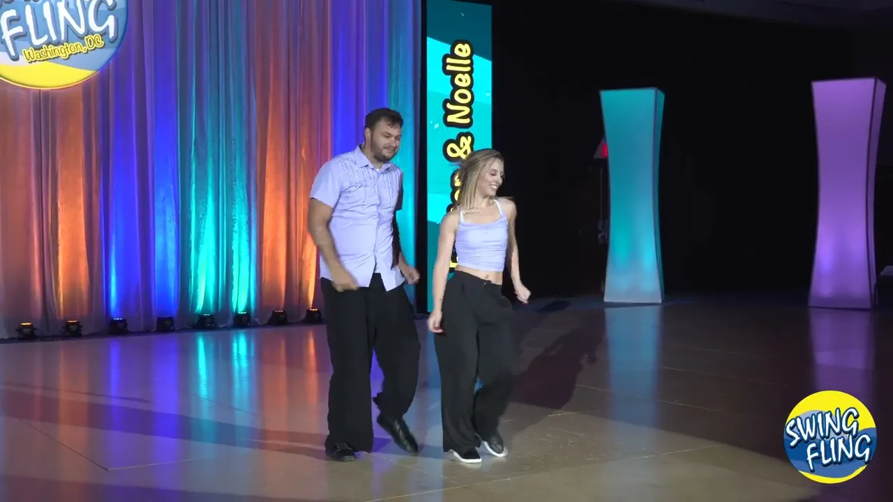 2025 Swing Fling Intermediate Advanced ProAm Spotlight Easton England with Noelle Hoeppner   4K