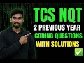 TCS NQT 2 Previous Year Coding Questions with solutions TCS NQT Coding Preparation 2026