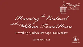 NJ Black Heritage Trail Marker Presentation December 3 2025