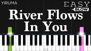 yiruma river flows in you slow easy piano tutorial