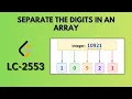 Separate the Digits in an Array Leetcode 2553 Java Hindi
