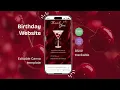 Cherry Red 50th Birt ay Invitation Canva Animated Invite RSVP Music Countdown 30th 40th 50th 60th