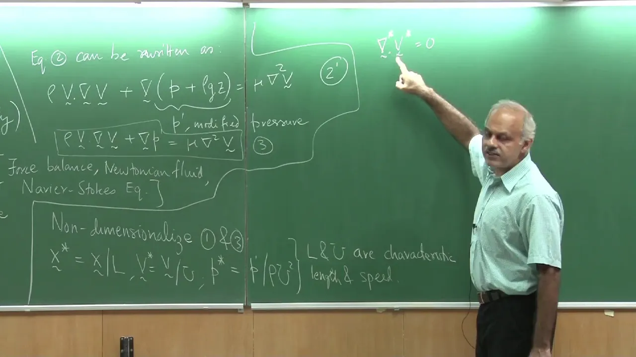 Lecture24_PartA:Non-dimensional eqns, Stokes/Creeping Flow(Fluid Mech & Rate Procs by Sanjay Mittal)