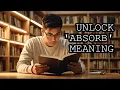 English Vocabulary absorb