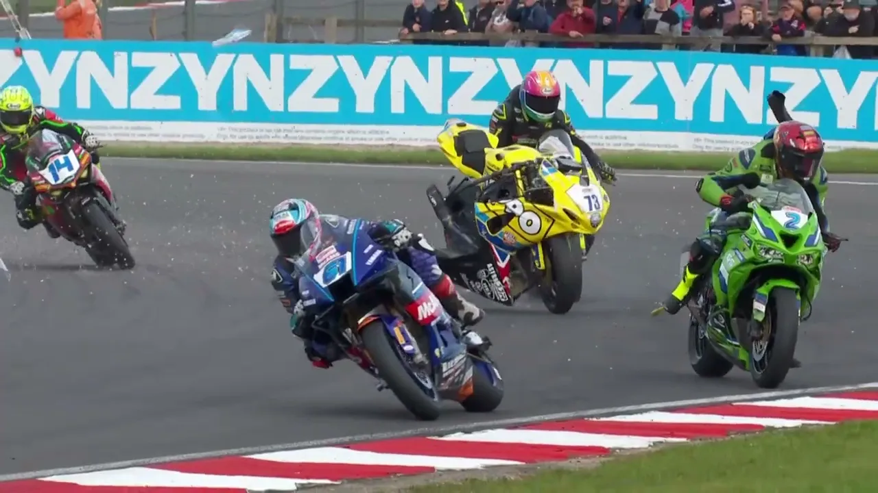 Now that was dramatic in the Quattro Group British Supersport Championship Feature race