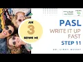 PASL Write It Up Fast Step 11