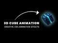 How To Create 3D Cube Animation In HTML CSS 3D Box Animation Pure CSS Tutorial Code4Education