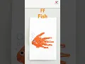 F is for Fish - Easy Alphabet handprint art CraftswithToddler