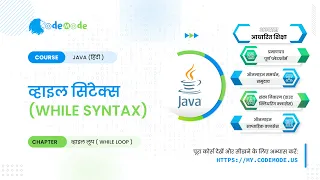 While loop Syntax in Java Hindi Syntax of while loop in Java Java Hindi