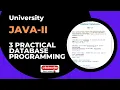 tybsc java-II Database Programming 3rd practical with solutions university practical exam 2023