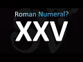 Meaning of XXV - Roman Numeral
