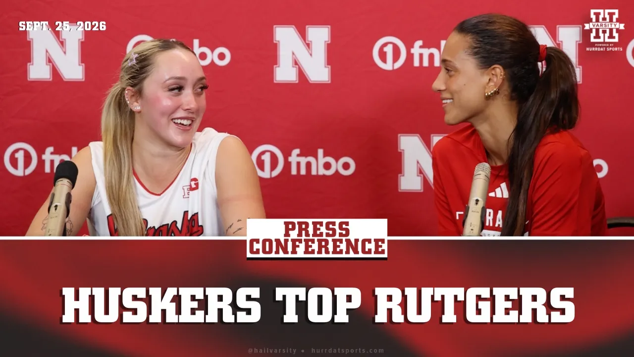 Laney Choboy and Harper Murray Recap Nebraska’s Sweep Over Rutgers | Nebraska Volleyball Press
