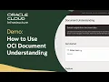 How to Use OCI Document Understanding s AI Service Demo