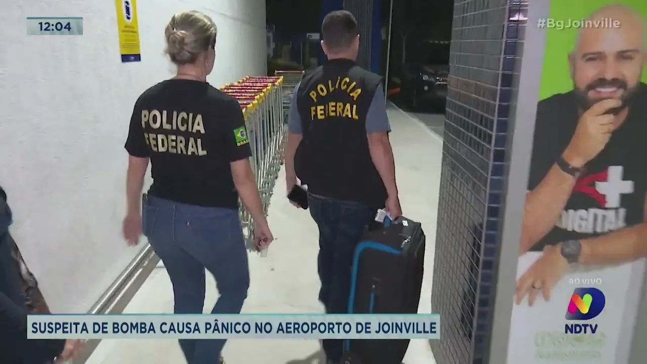 Suspeita de bomba causa pânico no aeroporto de Joinville