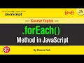 forEach method in JavaScript forEach loop forEach method Tutorial in Hindi Urdu